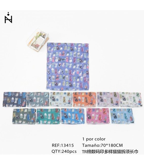 Fular Estampado Cuadro