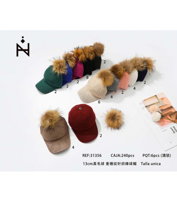 Gorra PomPon Pelo Extraible