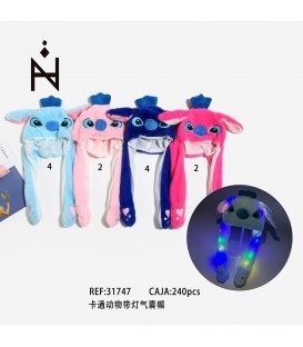 Gorro Infantil Peluche Luces