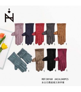 Guantes Liso Con Boton