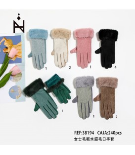 Guantes Mujer Antelina Con Pelo