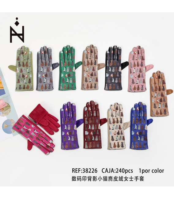 Guantes Mujer Con Gato
