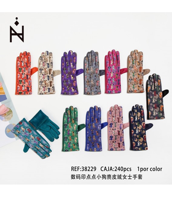 Guantes Mujer Con Perrito