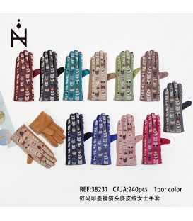 Guantes Mujer Con Gato