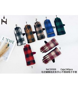 Guantes Estampado Cuadro