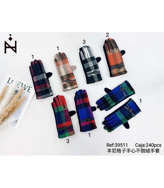 Guantes Estampado Cuadro