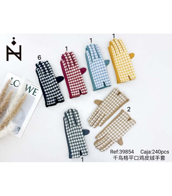 Guantes Estampado Cuadro