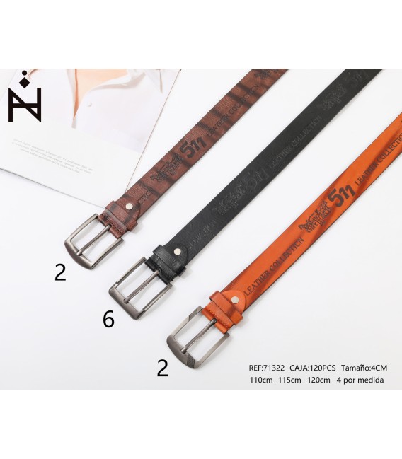 Cinturon De Hombre 4cm