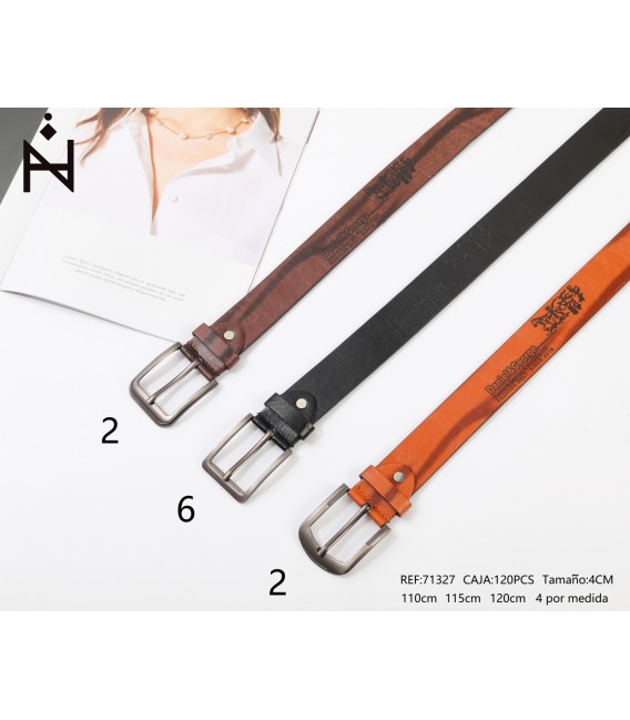 Cinturon De Hombre 4cm