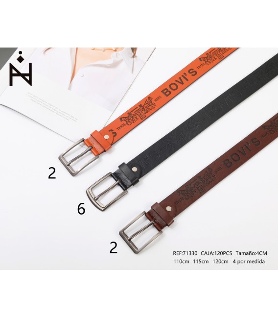 Cinturon De Hombre 4cm