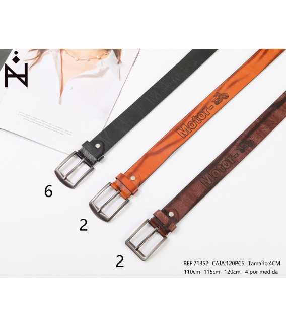 Cinturon De Hombre 4cm