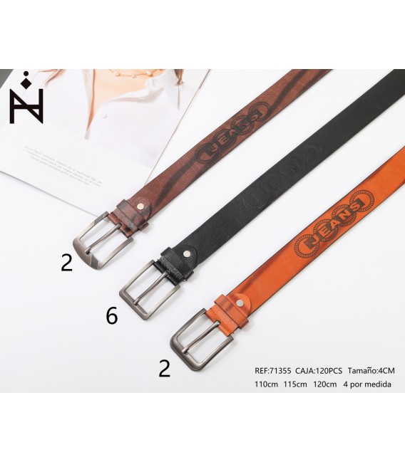 Cinturon De Hombre 4cm