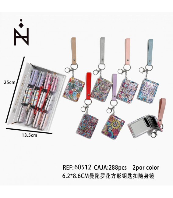 Llavero con Espejo Dibujo Etnico