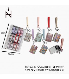 Llavero con Espejo Dibujo Etnico