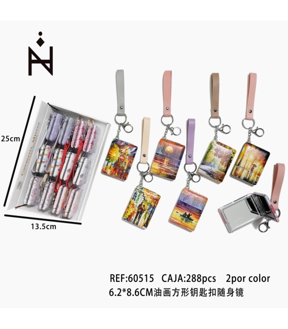 Llavero con Espejo Dibujo Pintor