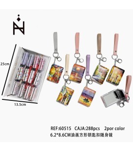 Llavero con Espejo Dibujo Pintor