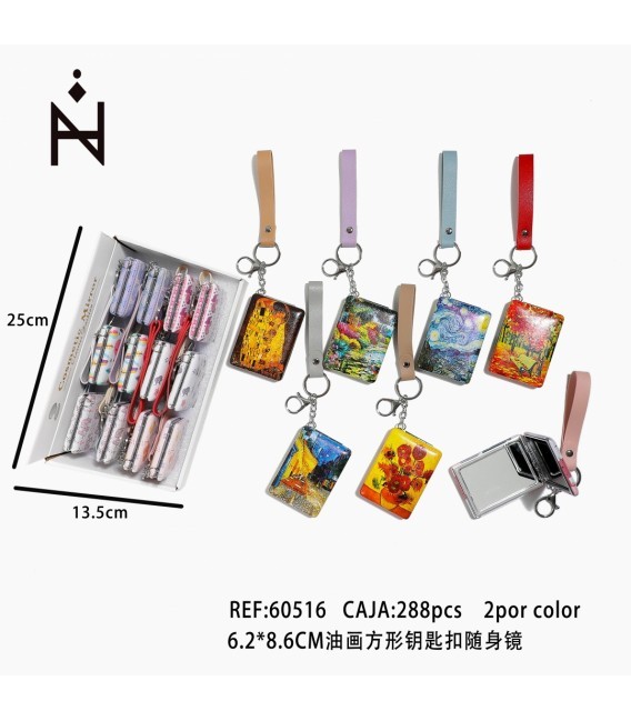 Llavero con Espejo Dibujo pintor